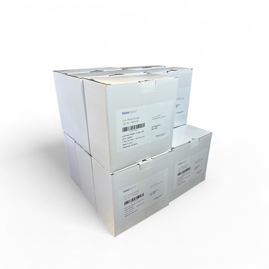 Fisherbrand 5mL Plastic Syringes Cat No. 14955458 – Lot of 1,100 Units (11x Boxes)