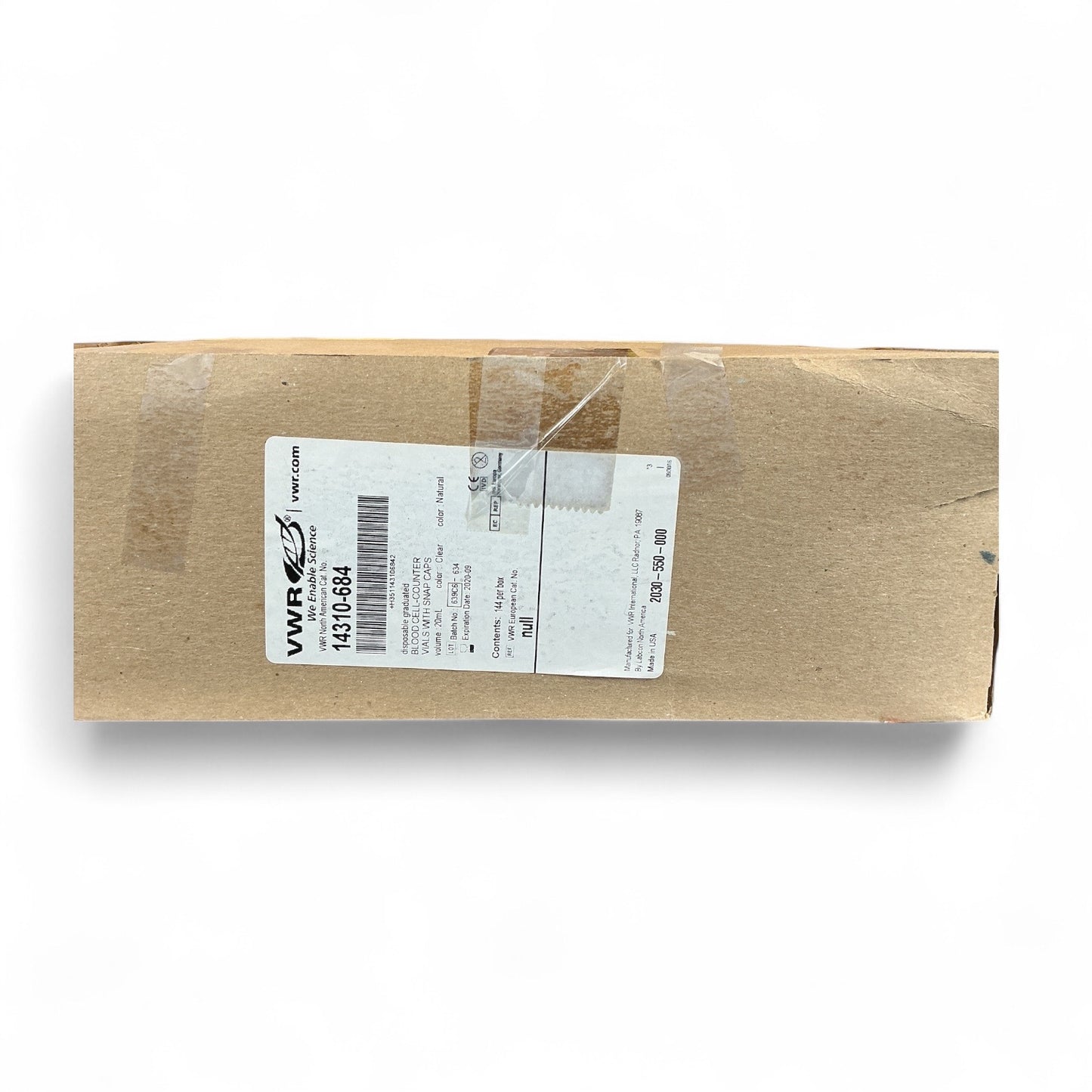 VWR Blood Cell Counter Vials with Snap Caps 14310-684 – 144-Pack