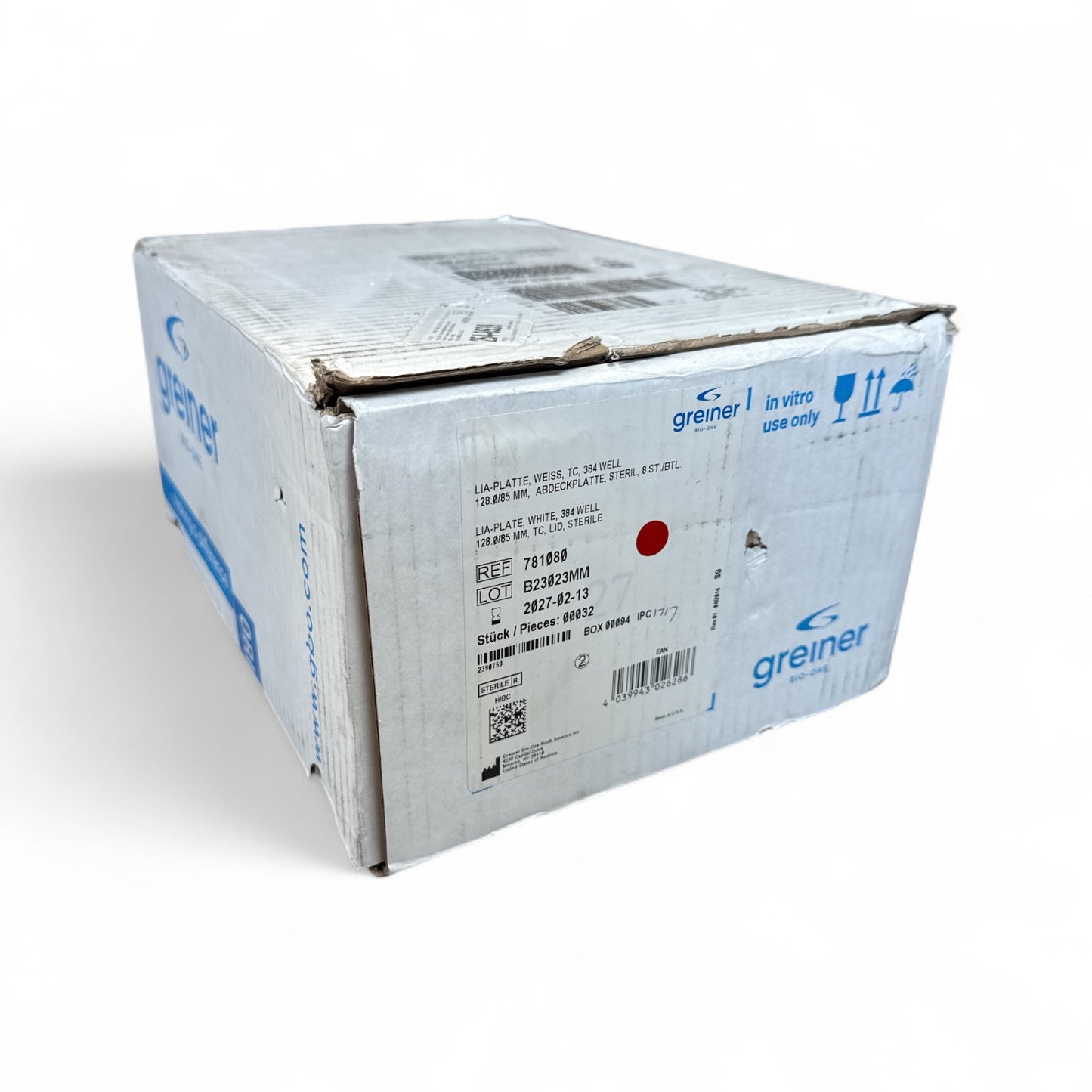 Greiner 384 Well LIA-Plate White 128 x 85 mm 781080 – 24 Trays (Best Offer!)