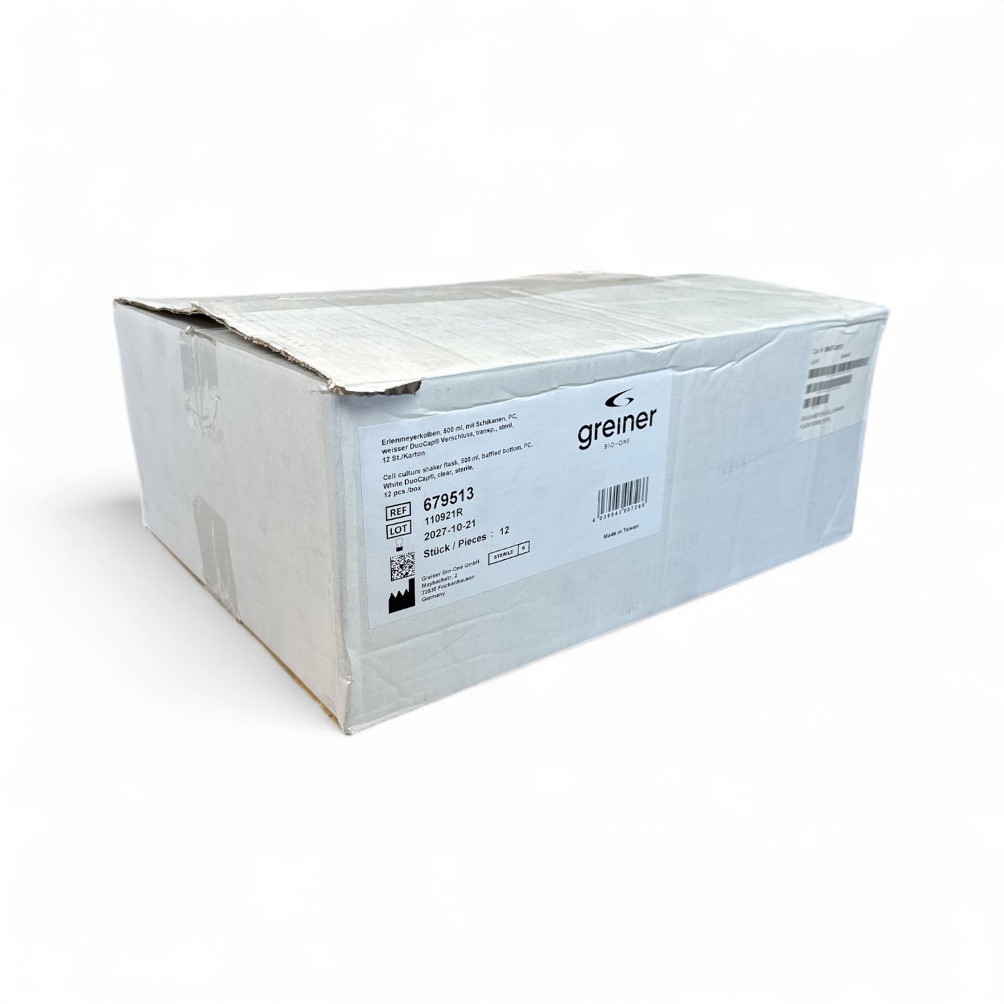 Greiner Cell Culture Shaker Flask 500mL 679513 - 12 Pieces (Best Offer!)