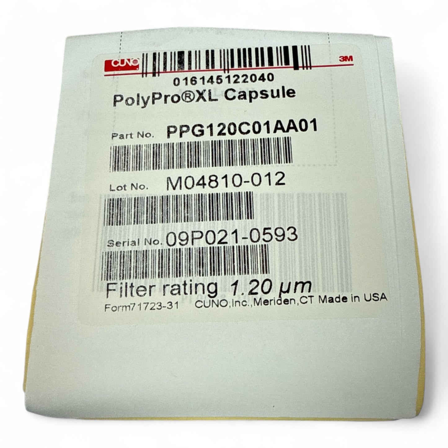 3M CUNO PolyPro XL Capsule PPG120C01AA01 1.2µm