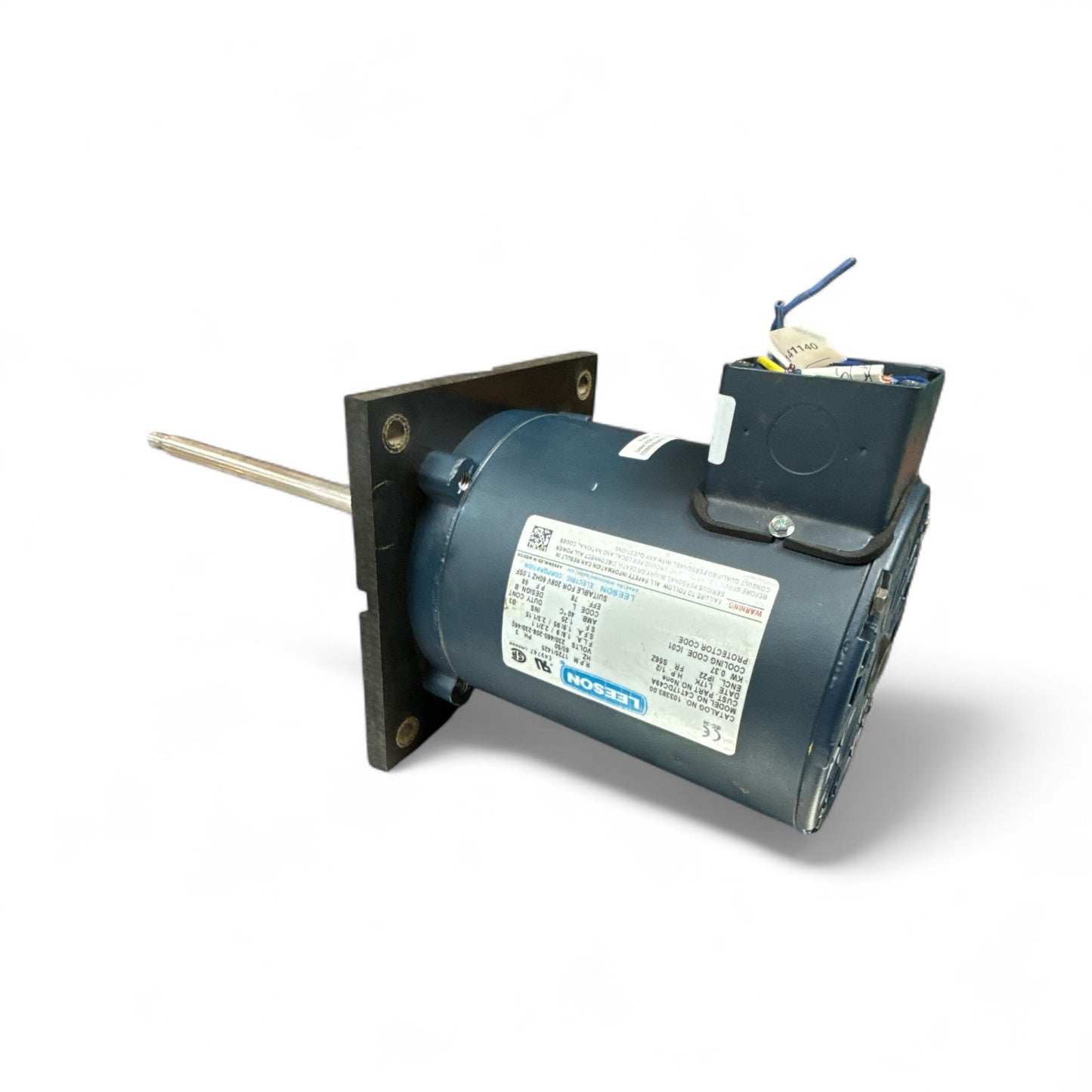 Refurbished Leeson 1/2 HP Electric Motor 103838 with Fan Blade and Accessories