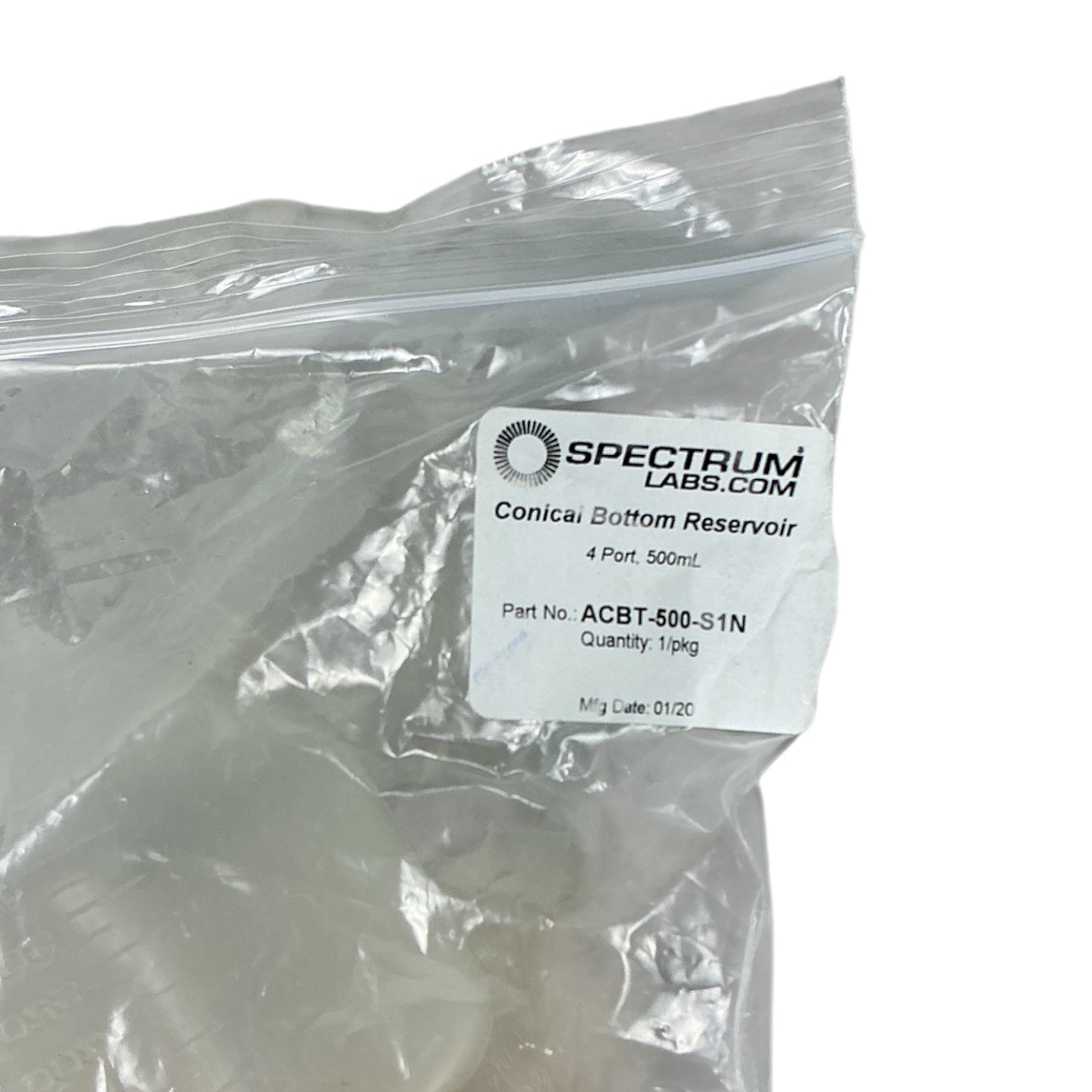 Spectrum Labs 4-Port 50mL Conical Reservoir ACBT-050-S1N Non-Irradiated