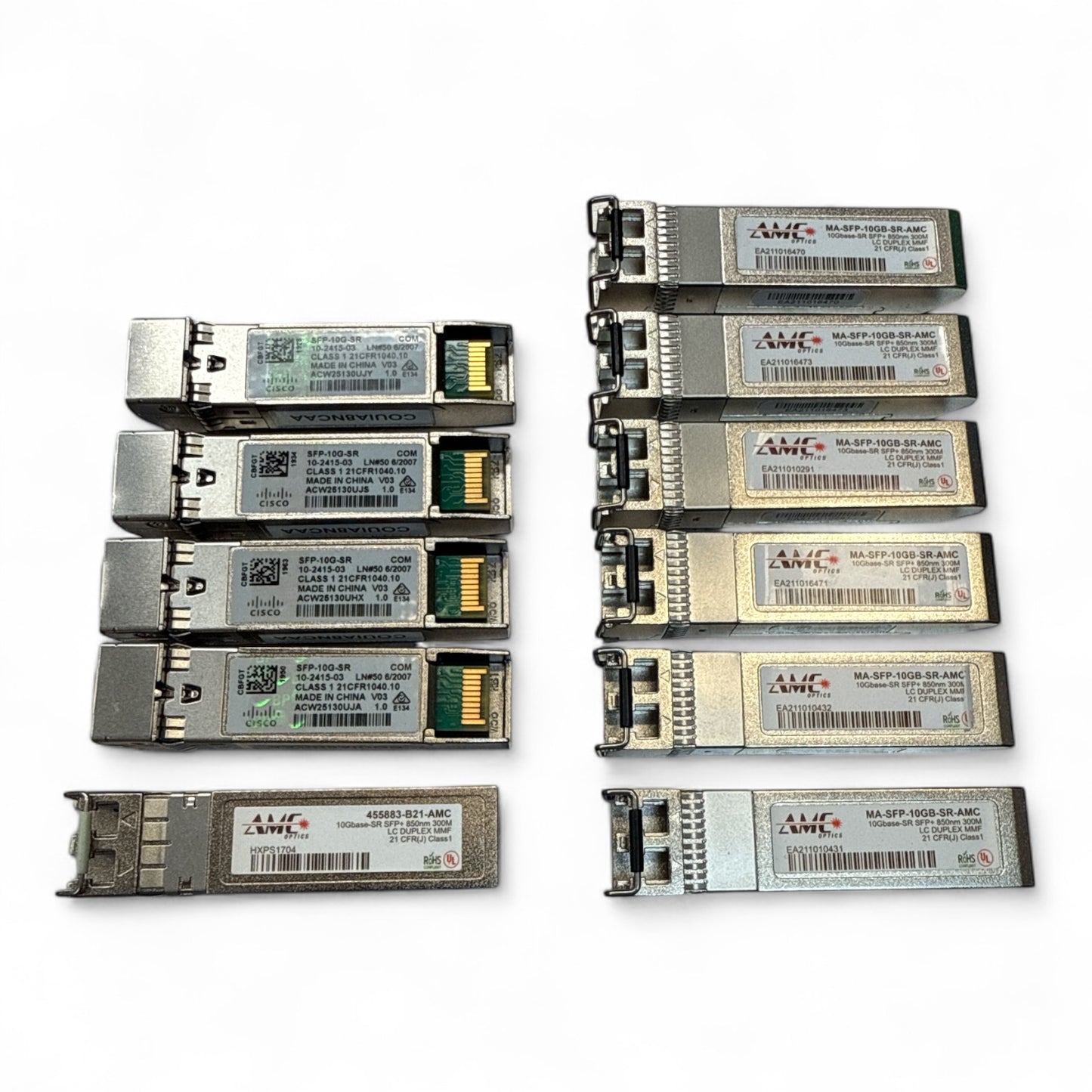 Cisco & AMC 10G SFP Transceiver Module Lot of 11 (Best Offer!)