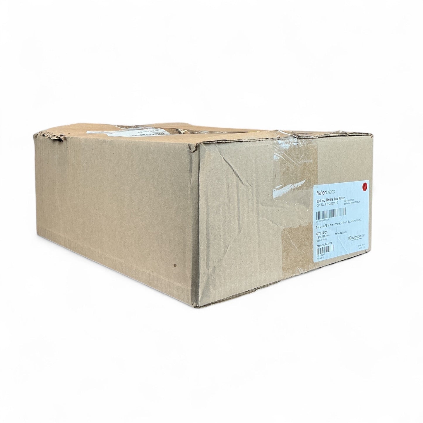 Fisherbrand FB12566510 Bottle Top Filter, 500 mL, 0.2 µm PES Membrane – 12/Case