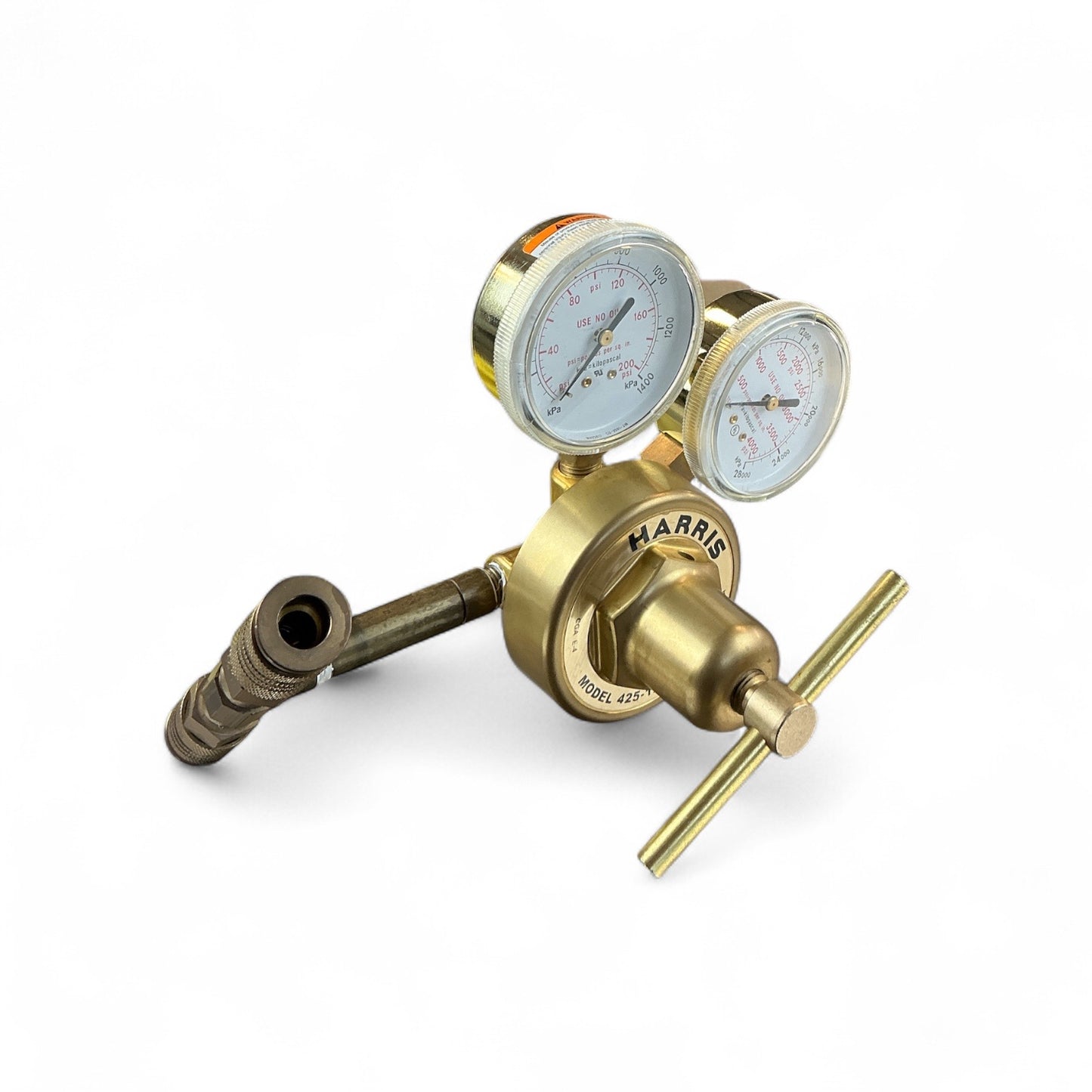 Harris 425-125 Brass Gas Regulator Dual Gauge w/ Extension Fitting (Best Offer!)