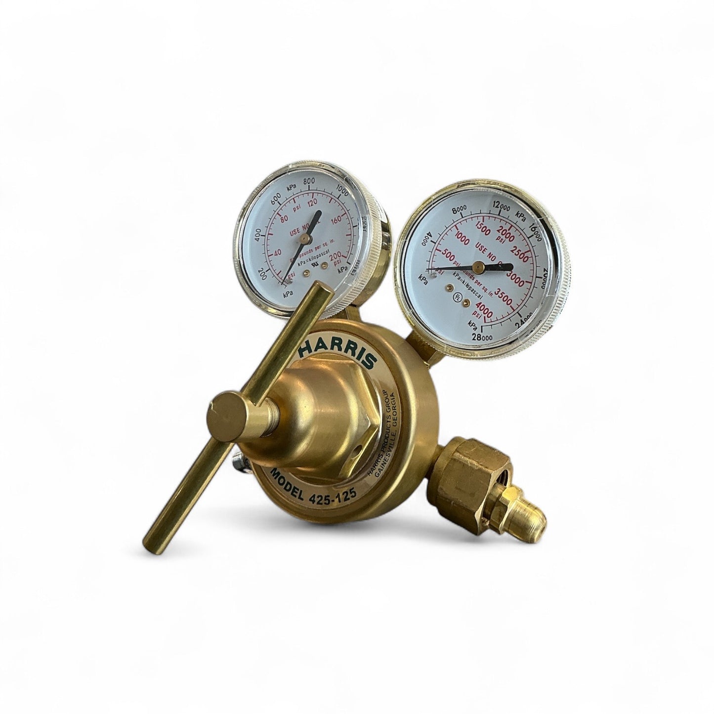 Harris Gas Regulator Model 425-125 Dual Gauge Brass CGA-580 Valve (Best Offer!)