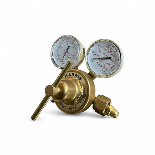 Harris Gas Regulator Model 425-125 Dual Gauge Brass CGA-580 Valve (Best Offer!)