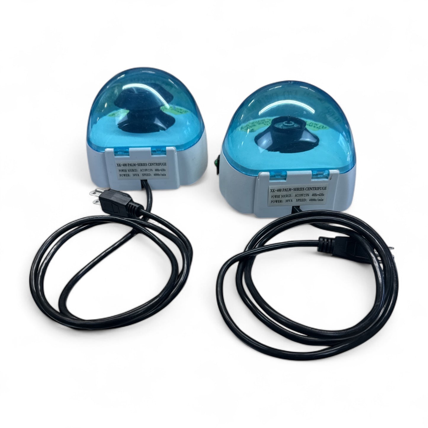 XK-400 Palm-Series Micro Centrifuges (Lot of 2) – 4000 RPM, (See Description)