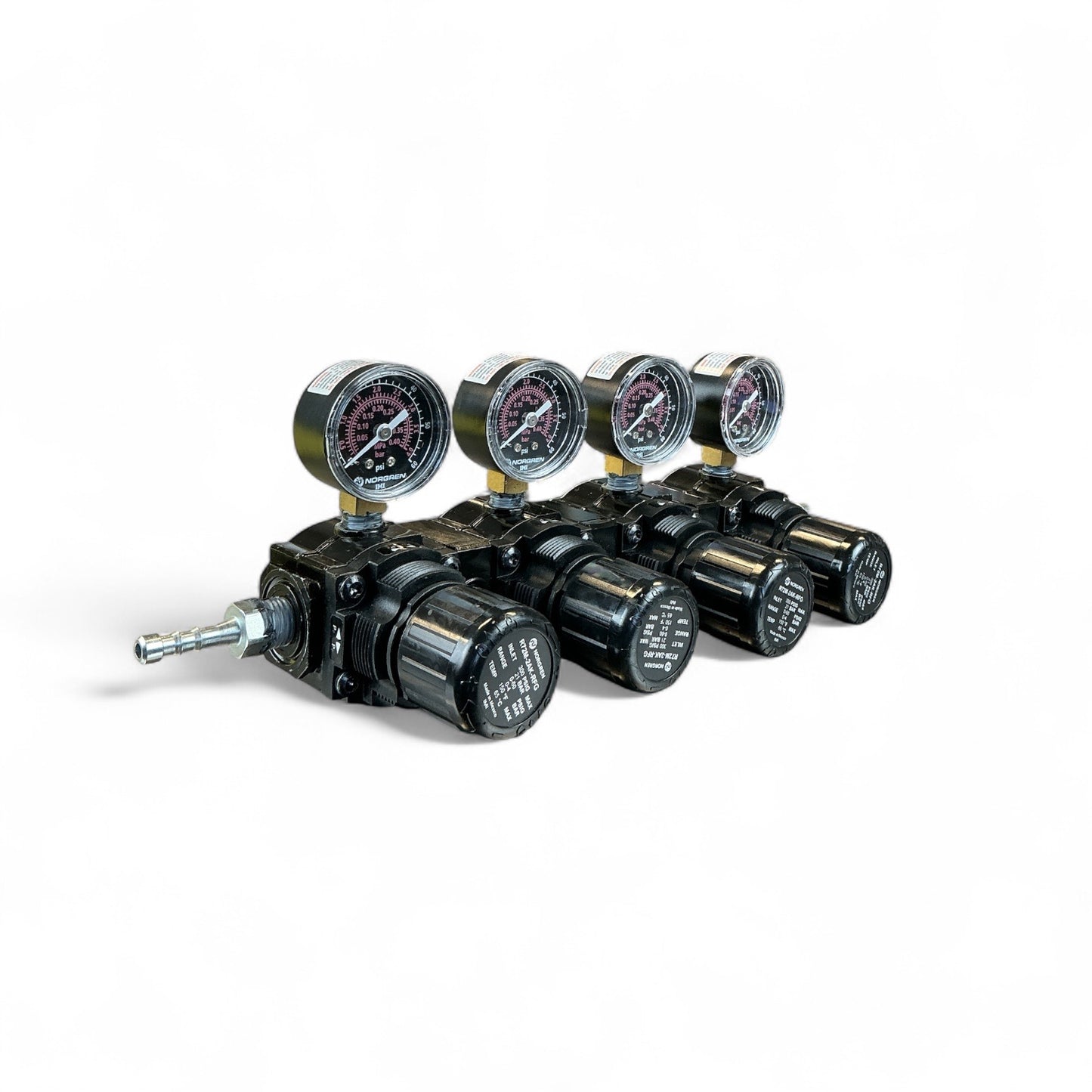 Norgren R72M-2AK-RFG 4-Port Pressure Regulator Manifold w/ Gauges (Best Offer!)