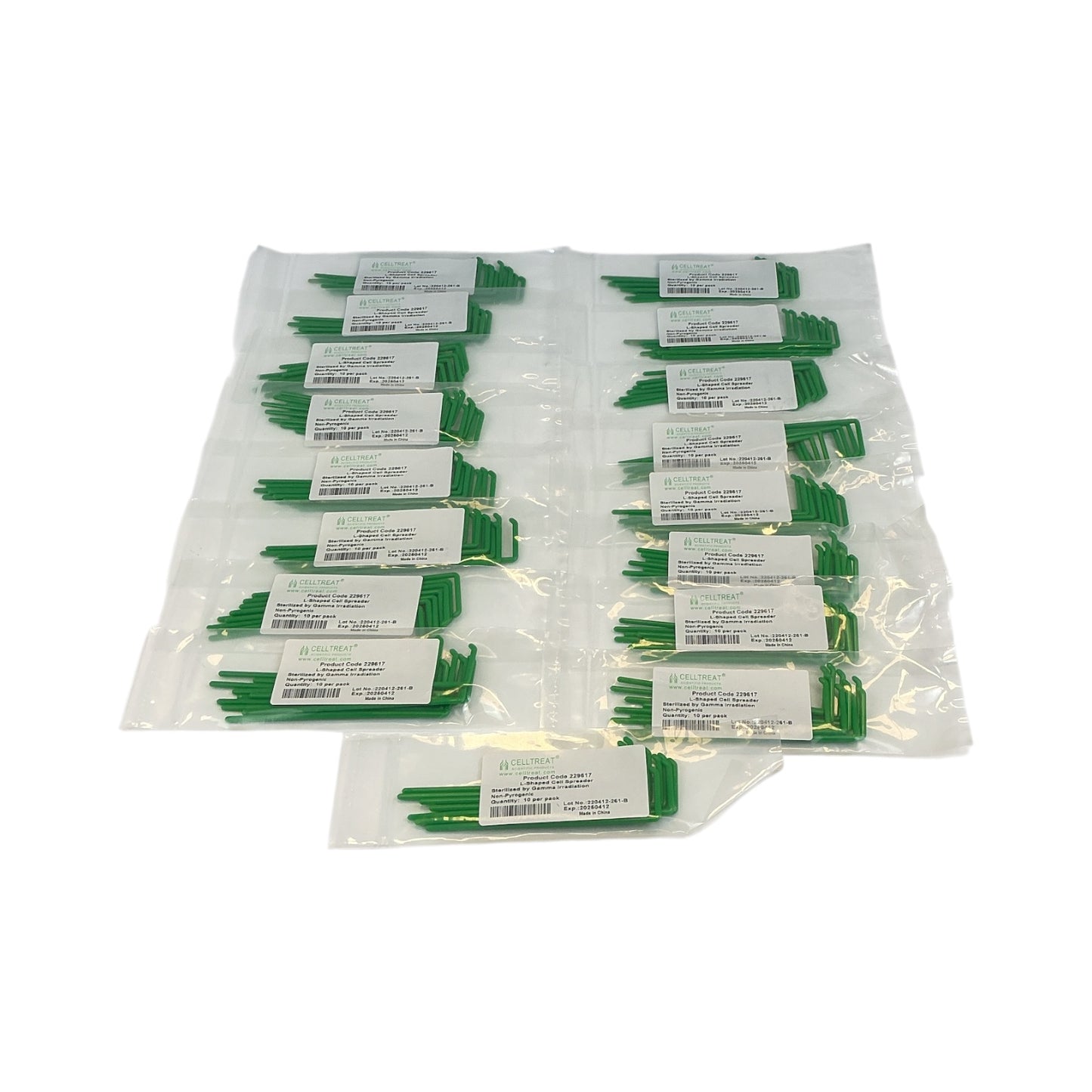 Celltreat L-Shaped Cell Spreader Sterile Green 170ct (Best Offer!)