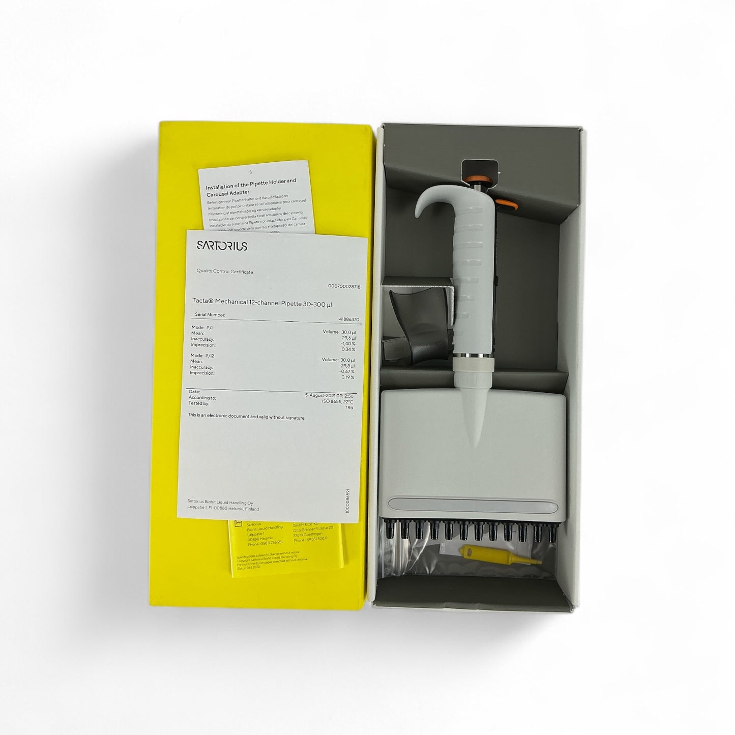 Sartorius Tacta Mechanical 12-Channel Pipette 30–300 µL – New in Box