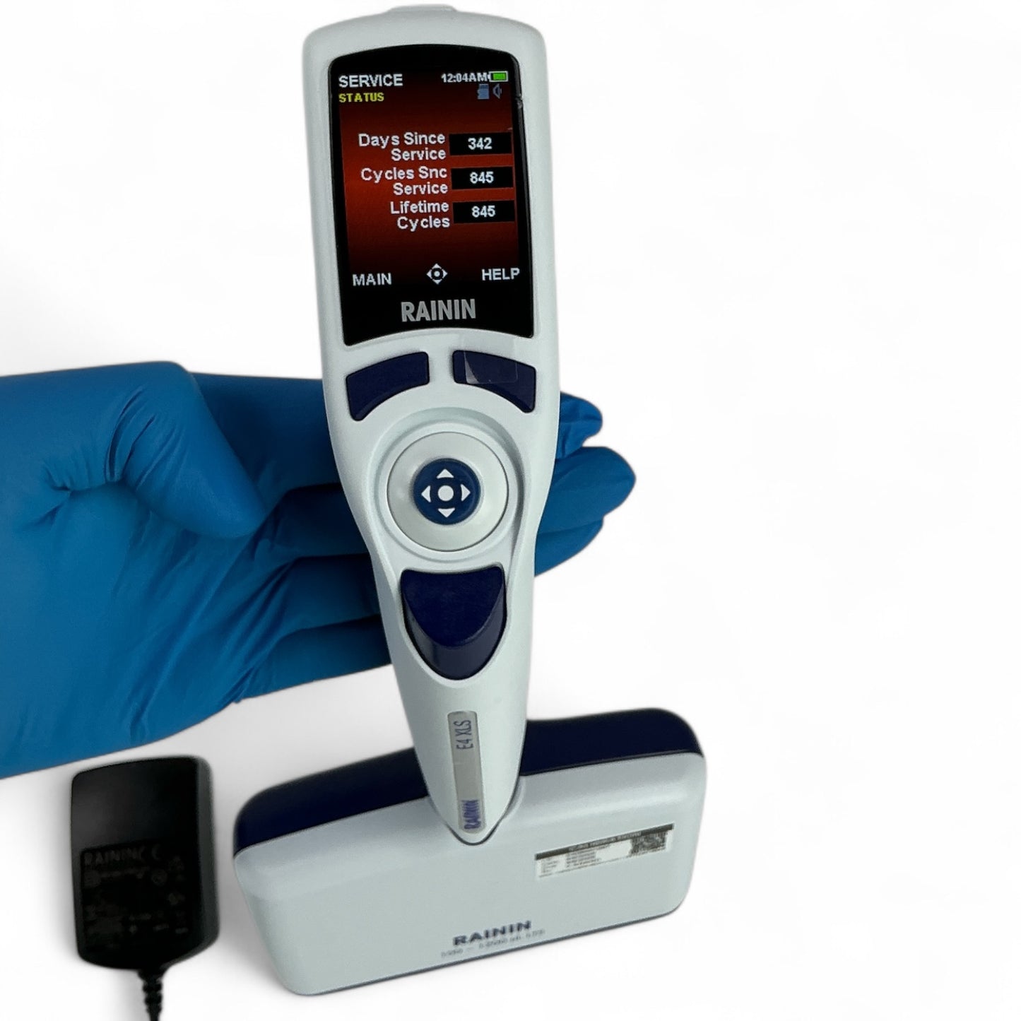 Rainin E4 XLS 12-Ch 100–1200 µL Electronic LTS Pipette + Charger Cal 3/26