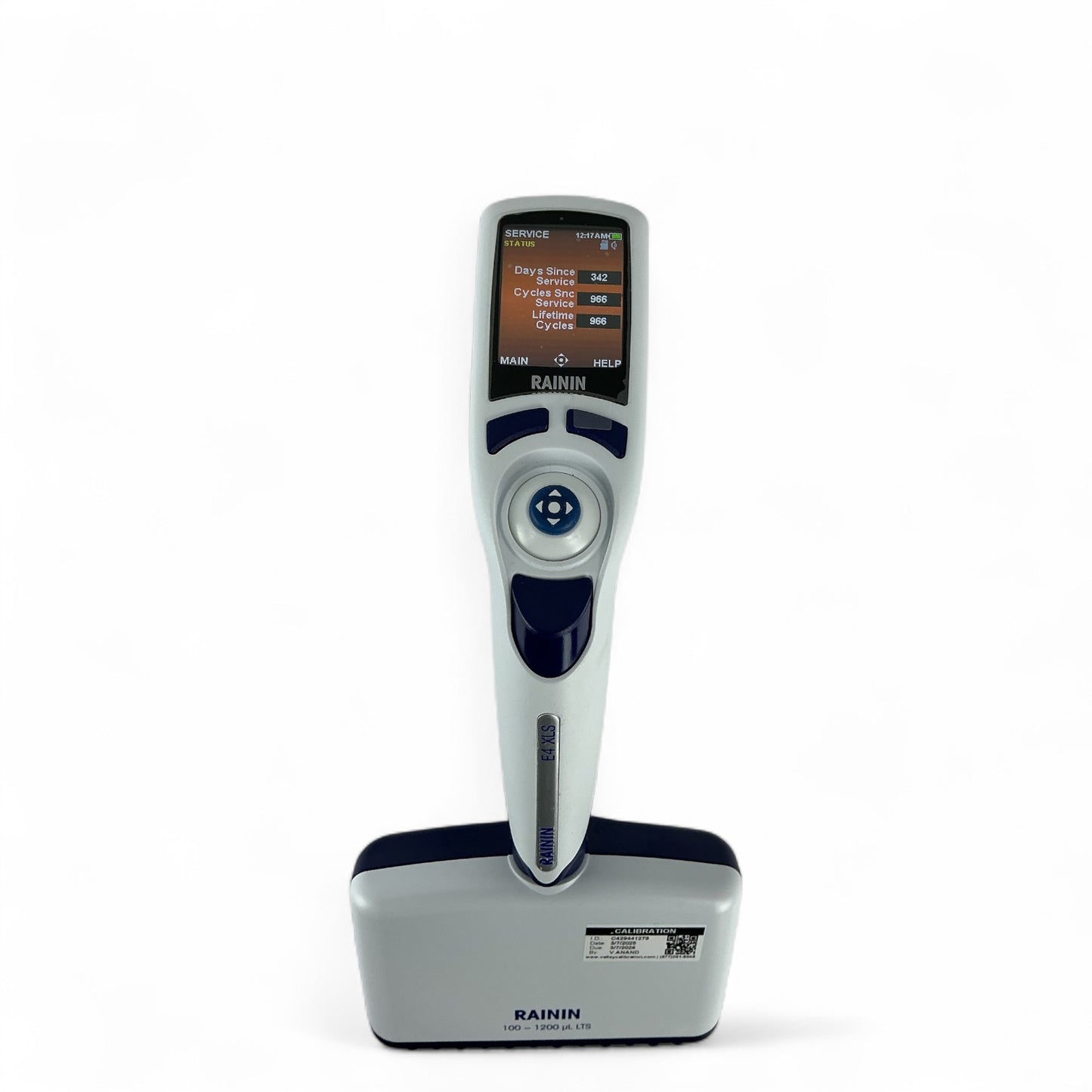 Rainin E4 XLS+ 12-Channel Electronic Pipette 100–1200 µL LTS – Light Use