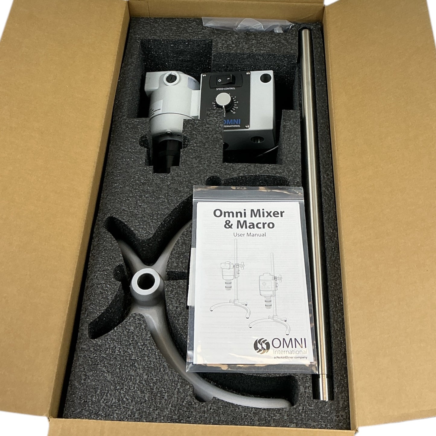 Omni Mixer Homogenizer HMG17105 – 115V, 600W w/ Stand – New