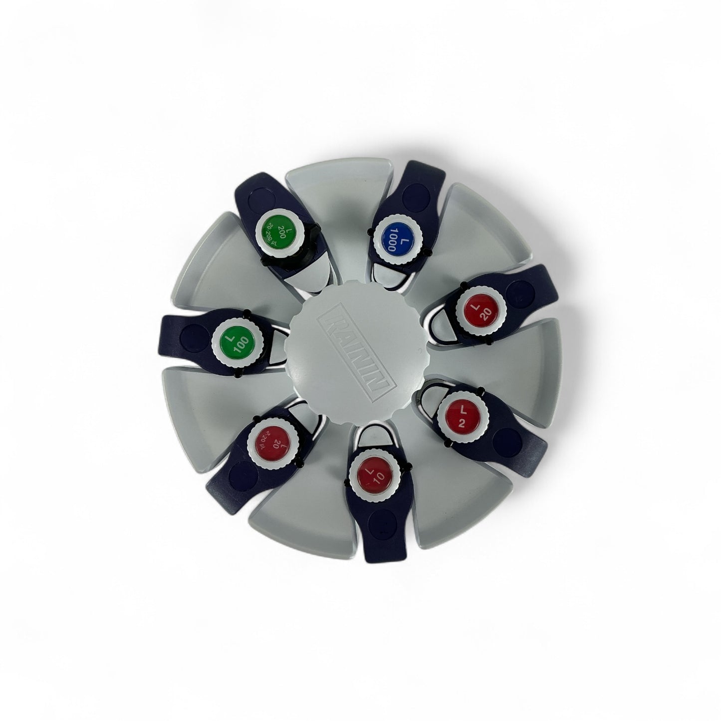 Rainin Pipet-Lite 7pc Pipette Set w/ Carousel – L2 to L1000 + 12-Channel L20