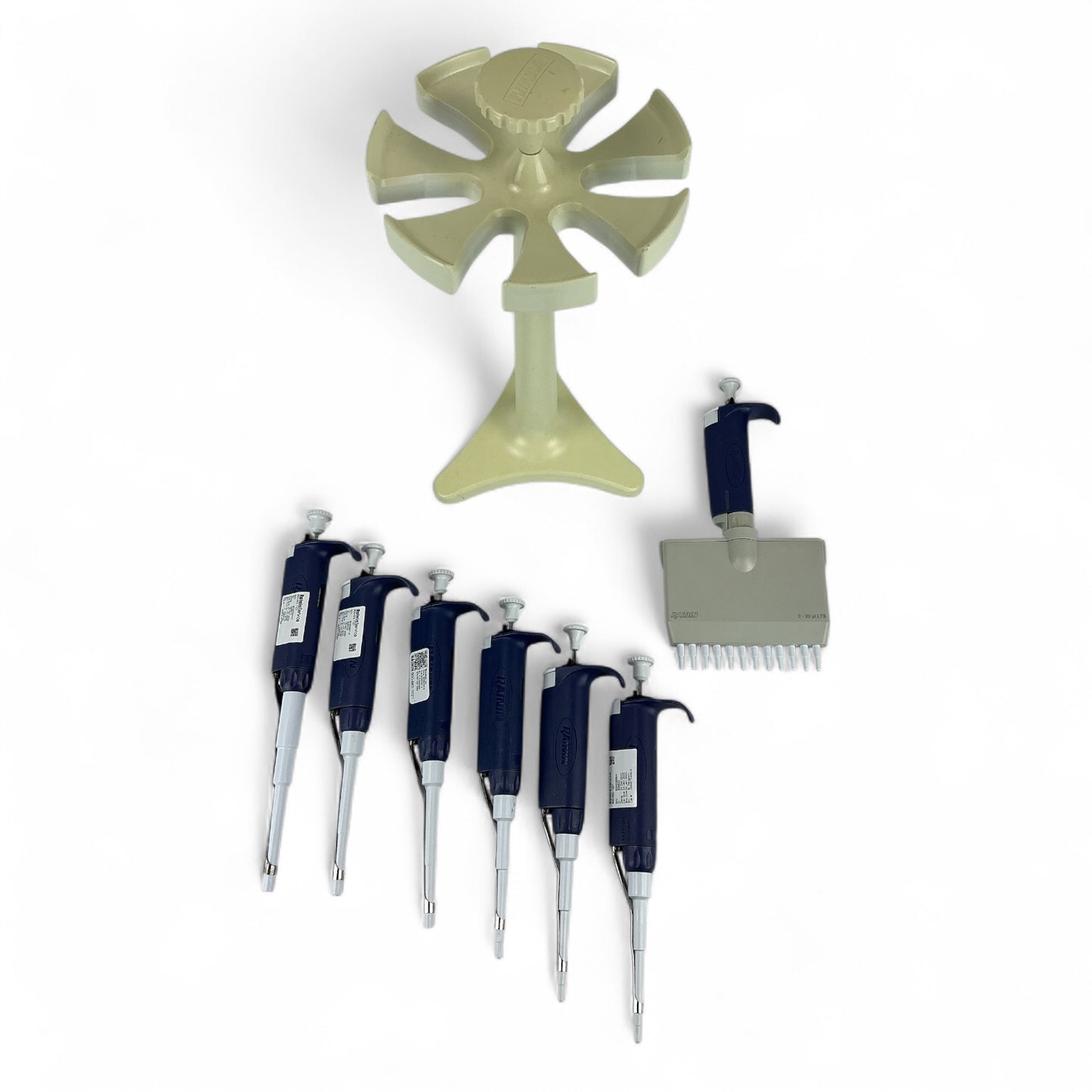 Rainin Pipet-Lite 7pc Pipette Set w/ Carousel – L2 to L1000 + 12-Channel