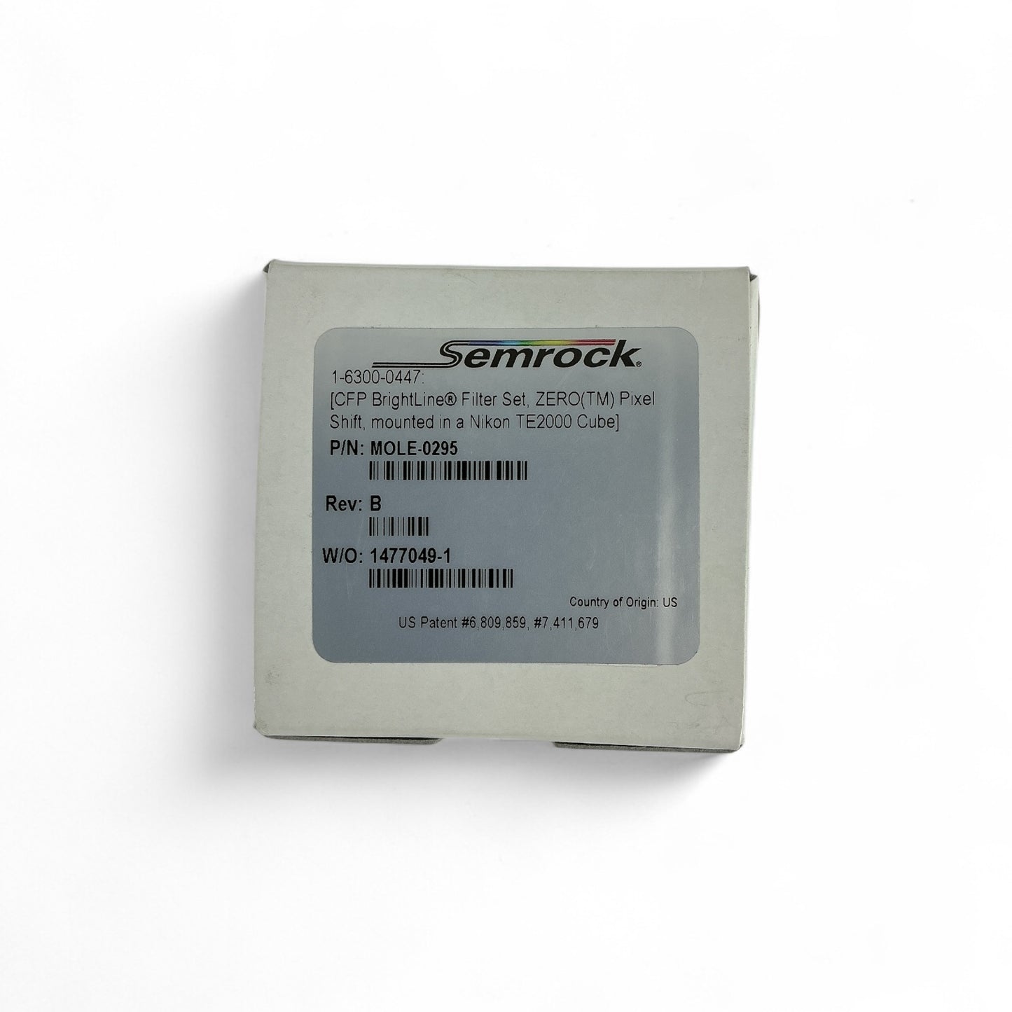 Semrock MOLE-0295 CFP Filter Set ZERO Shift Nikon TE2000 Cube – New