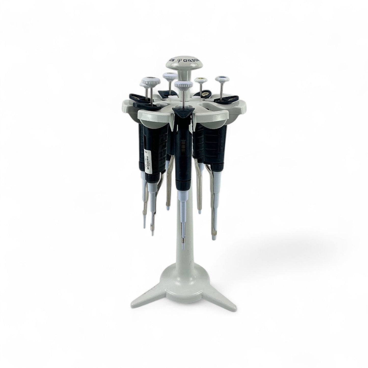 Gilson Pipetman 6-Pipette Set w/ Carousel & Wall Mount – Tested – Cal Expired