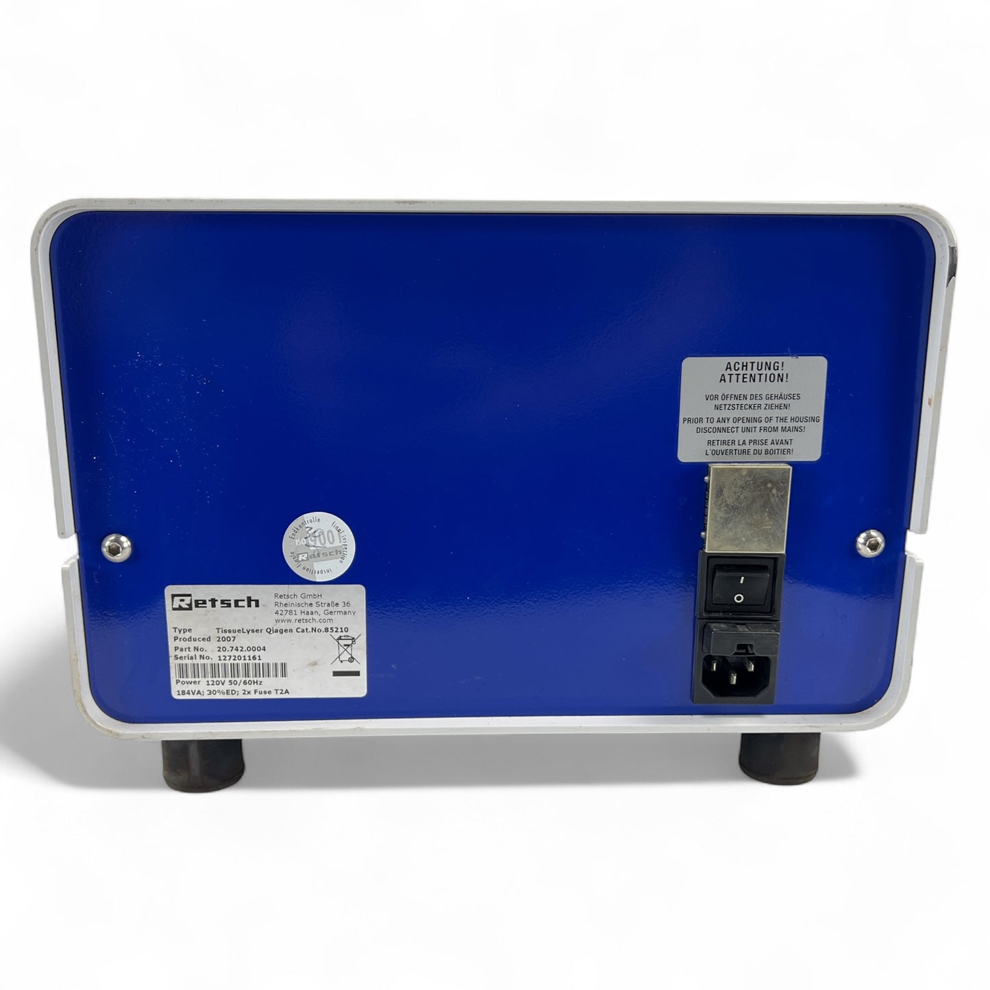 Qiagen TissueLyser by Retsch – Cat. 85210 – Part 20.742.0004 2×96 Racks