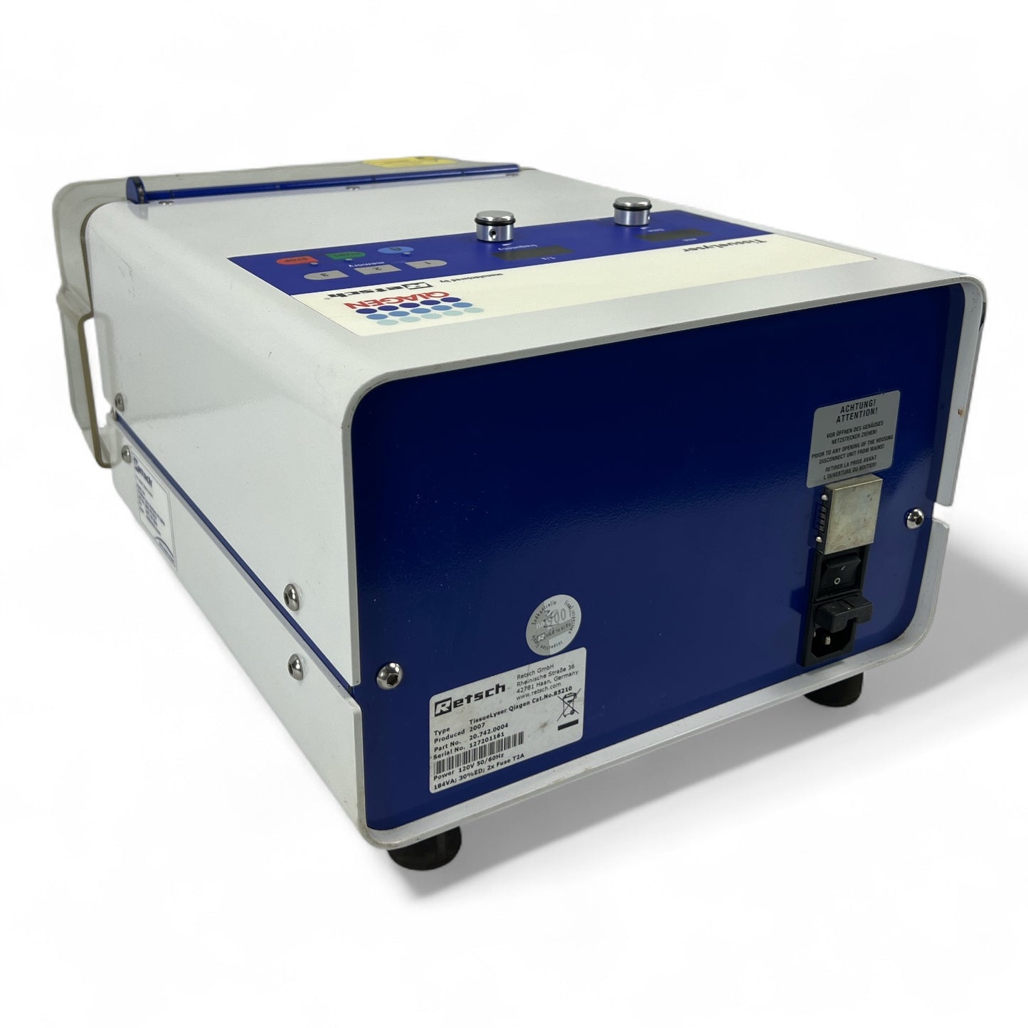 Qiagen TissueLyser by Retsch – Cat. 85210 – Part 20.742.0004 2×96 Racks